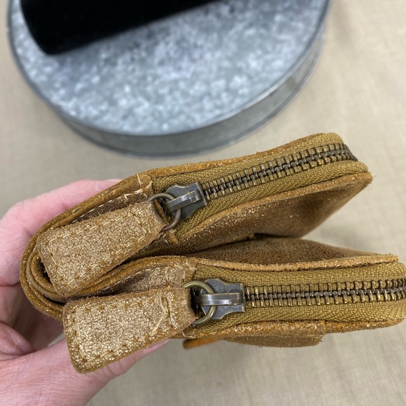 TANO ORIGINAL CHICKLIT GOLD SUEDE WALLET/CLUTCH - Picture 7 of 15